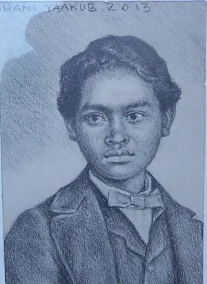 AcheterNiet of onleesbaar gesigneerd - Portret van een jongeman. (Ghani Yakuub)? Enchérissez de 10!