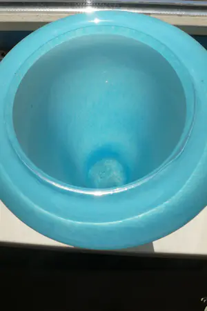 Murano Glas - Mushroom shaped Vase - Light blue in good condition kopen? Bied vanaf 35!