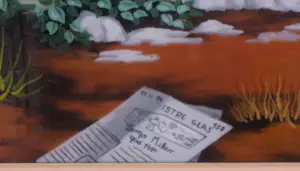 Onbekend - Schildering op glas, Landschap / Istre Glas - Ingelijst kopen? Bied vanaf 70!