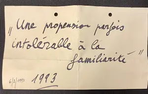 Reinhoud D'Haese - Une Propension parfois intolérable à la familiarité kopen? Bied vanaf 6000!