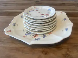 Societe Ceramique - Serveerset - 1939 - 1 grote en 8 kleine borden kaufen? Bieten Sie von 90!