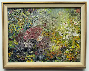 Onbekend - olieverf op doek | 'Bloemenpracht (INGELIJST) kopen? Bied vanaf 20!