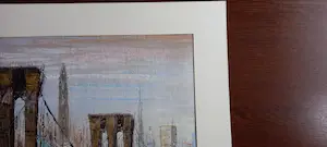 Niet of onleesbaar gesigneerd - New york Brooklyn Bridge kopen? Bied vanaf 1!