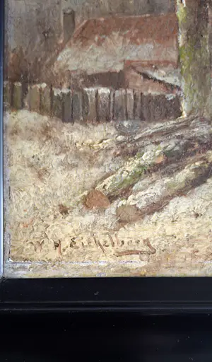 Willem Hendrik Eickelberg - Wintertafereel kopen? Bied vanaf 450!