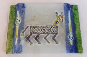 Onbekend - Custom made - Handgemaakte glazen schaal "Lama" kopen? Bied vanaf 10!
