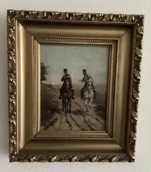 Justus Pieter de Veer - Two officers on horses verkauft für € 385!
