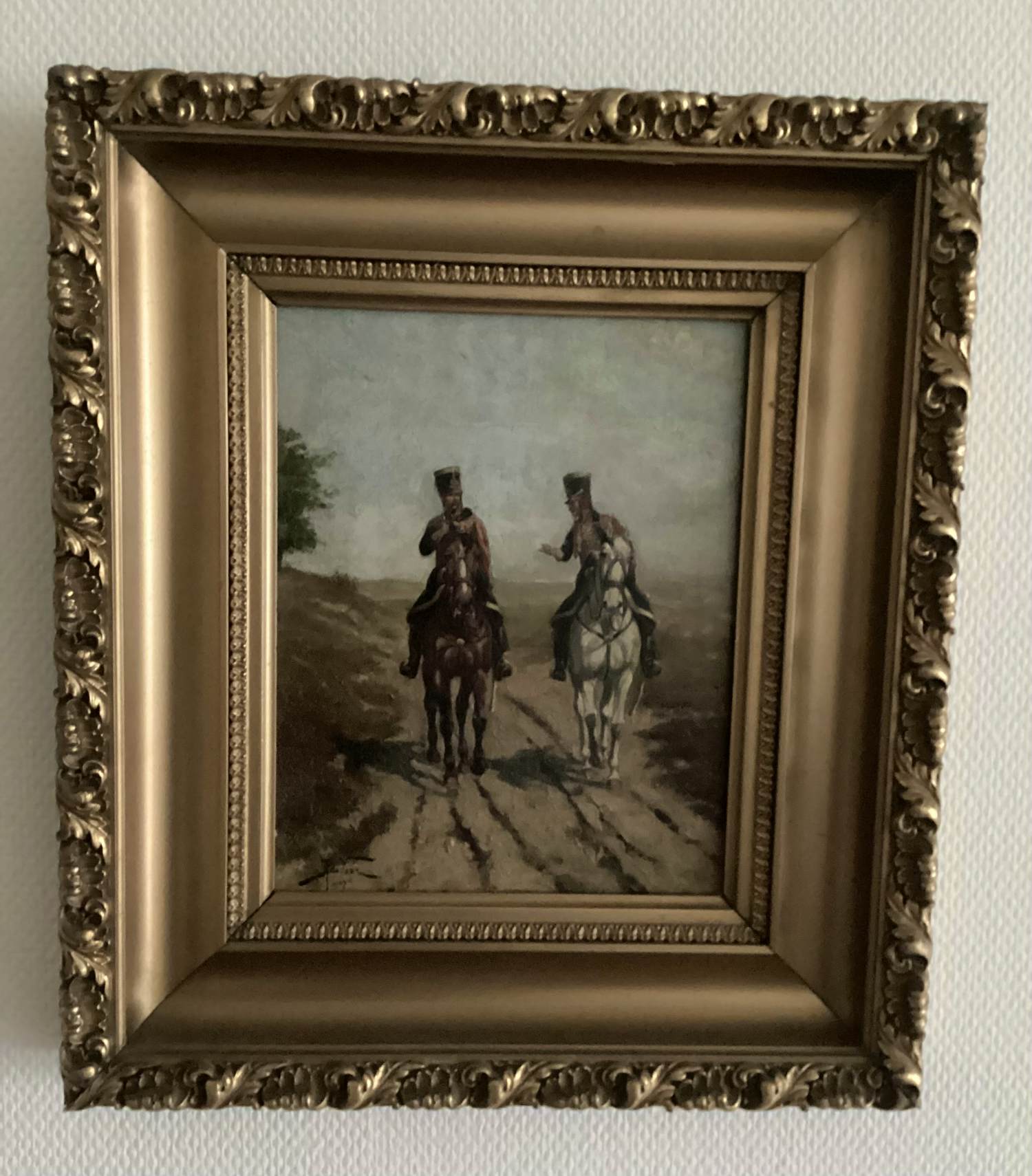 Buy Justus Pieter de Veer - Two officers on horses? Bid from 450!