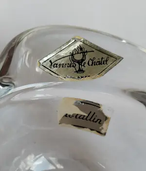 Cristallerie de Vannes Le Chatel - Grote en kleine schaal in vogelvorm kopen? Bied vanaf 40!