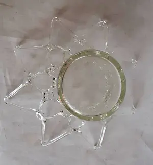Onbekend - Handgeblazen "tralie" vaas in glas/kristal kopen? Bied vanaf 10!