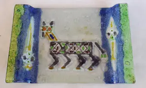 Onbekend - Custom made - Handgemaakte glazen schaal "Lama" kopen? Bied vanaf 10!