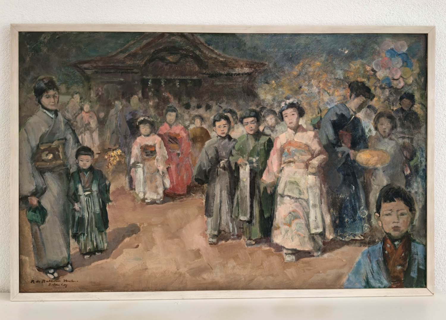 Rie de Balbian Verster-Bolderheij - Japanse groepsscène (buiten) kopen? Bied vanaf 1000!