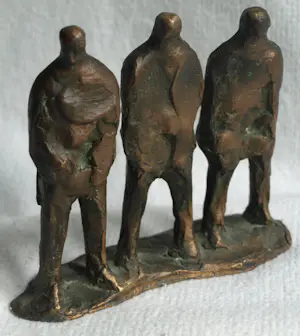 Brons (Onbekend) - Bronzen beeld , Drie Mannen kopen? Bied vanaf 100!