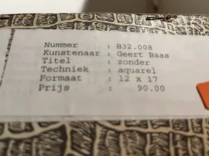 Geert Baas - Zonder kopen? Bied vanaf 30!