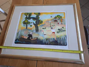 Hollie Witteveen - Land van melk en honing ingelijst schilderij prachtige staat kopen? Bied vanaf 50!