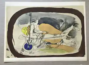 Georges Braque - Le char (kleurenlithografie 1955) verkocht voor € 77!