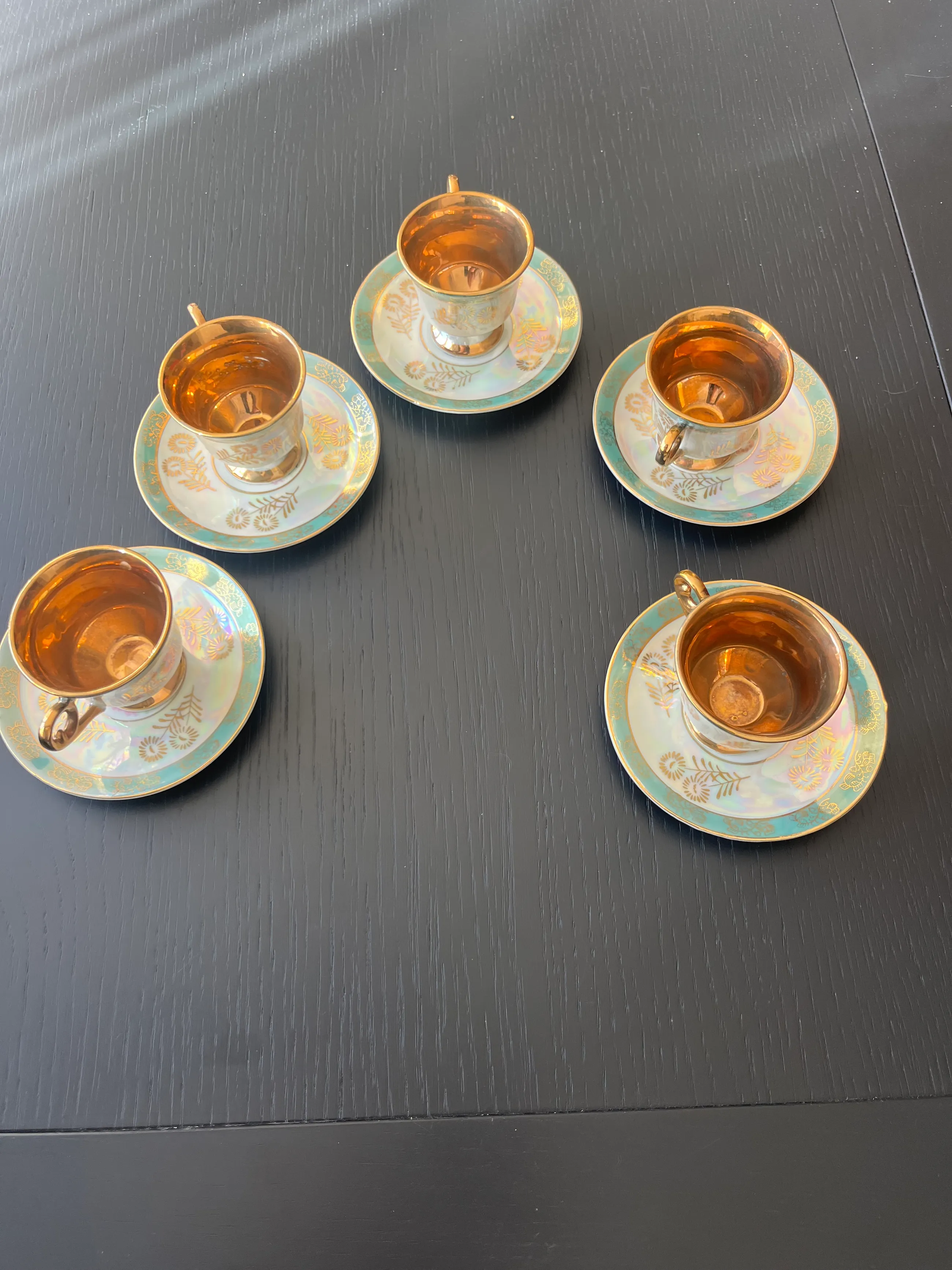 Keramiek overige - Vintage demitasse koffie kop- en-schotel sets van Versailles Porcelaine kopen? Bied vanaf 30!