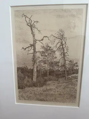 Onbekend - Set van twee etsen: Noord-Europees landschap kopen? Bied vanaf 35!