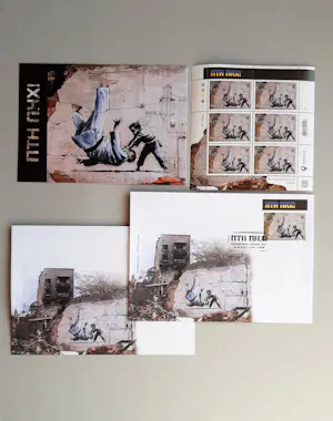Banksy - FCK PTN!, including a First Day Cover with cancellation First Day. kaufen? Bieten Sie von 120!