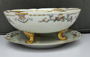 Royal Limoges - Porcelaine Limoges - Fruittest met onderbord kopen? Bied vanaf 25!