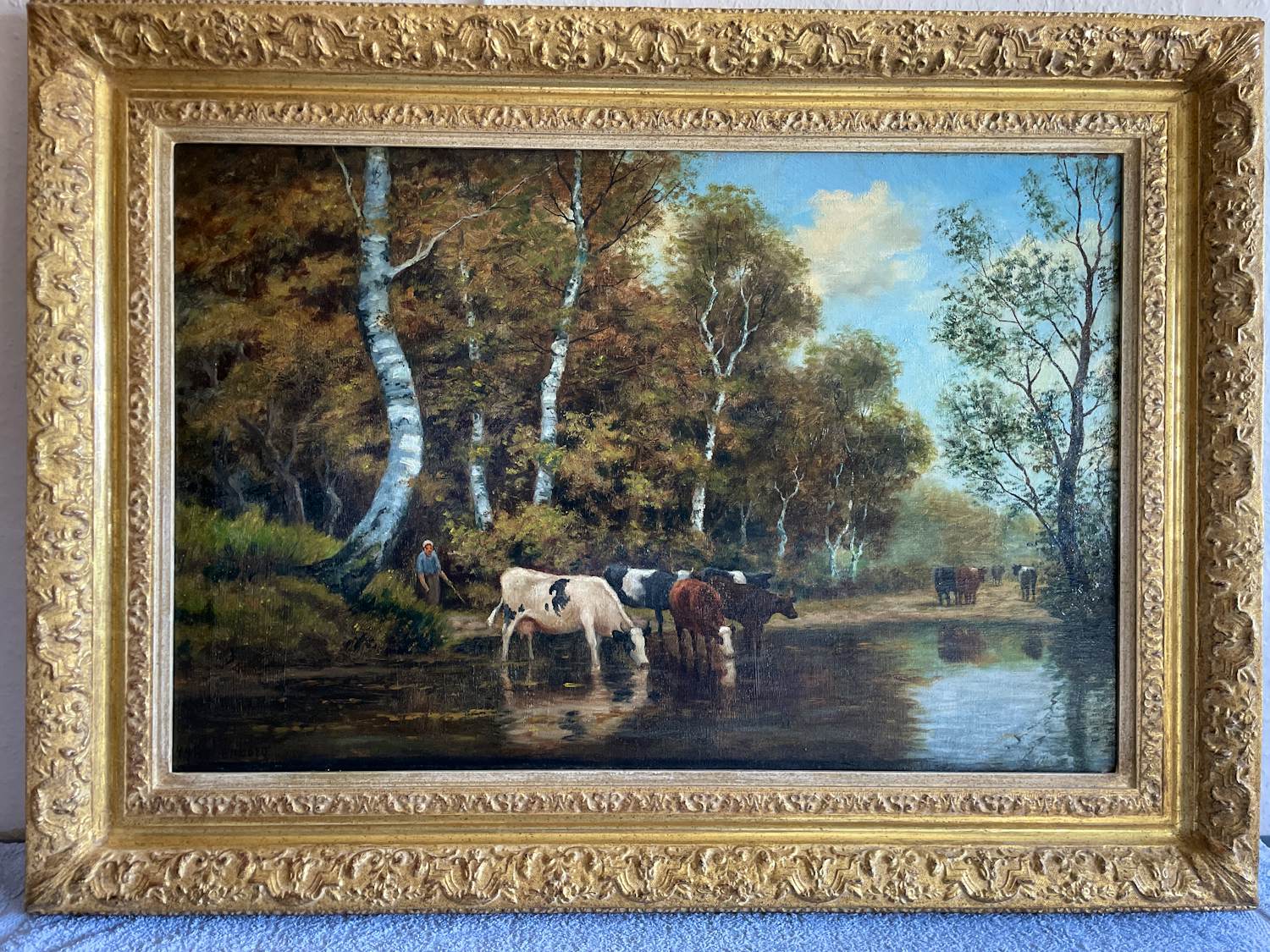 H.A. Willenborg - Boer geeft zijn koeien water aan het meer verkocht voor € 140!