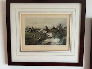 Onbekend - Mooi jacht tafereel van paarden kopen? Bied vanaf 60!