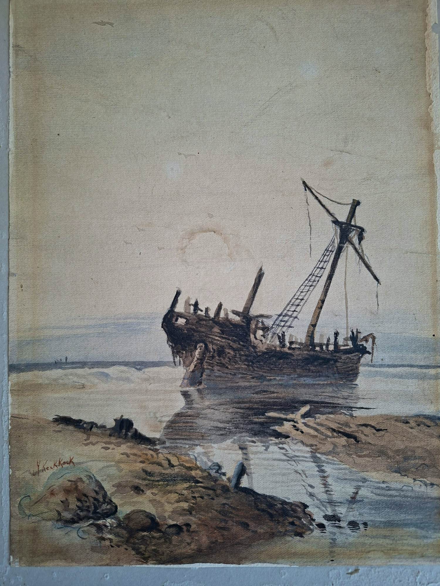 Johannes H B Koekkoek - Gestrand verkocht voor € 20!