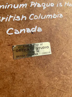 Onbekend - Geëtste aluminium First Nations plaquette kopen? Bied vanaf 60!