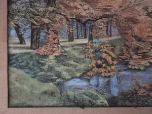 Onbekend - Bosgezicht met vijver. OPHALEN. kopen? Bied vanaf 20!