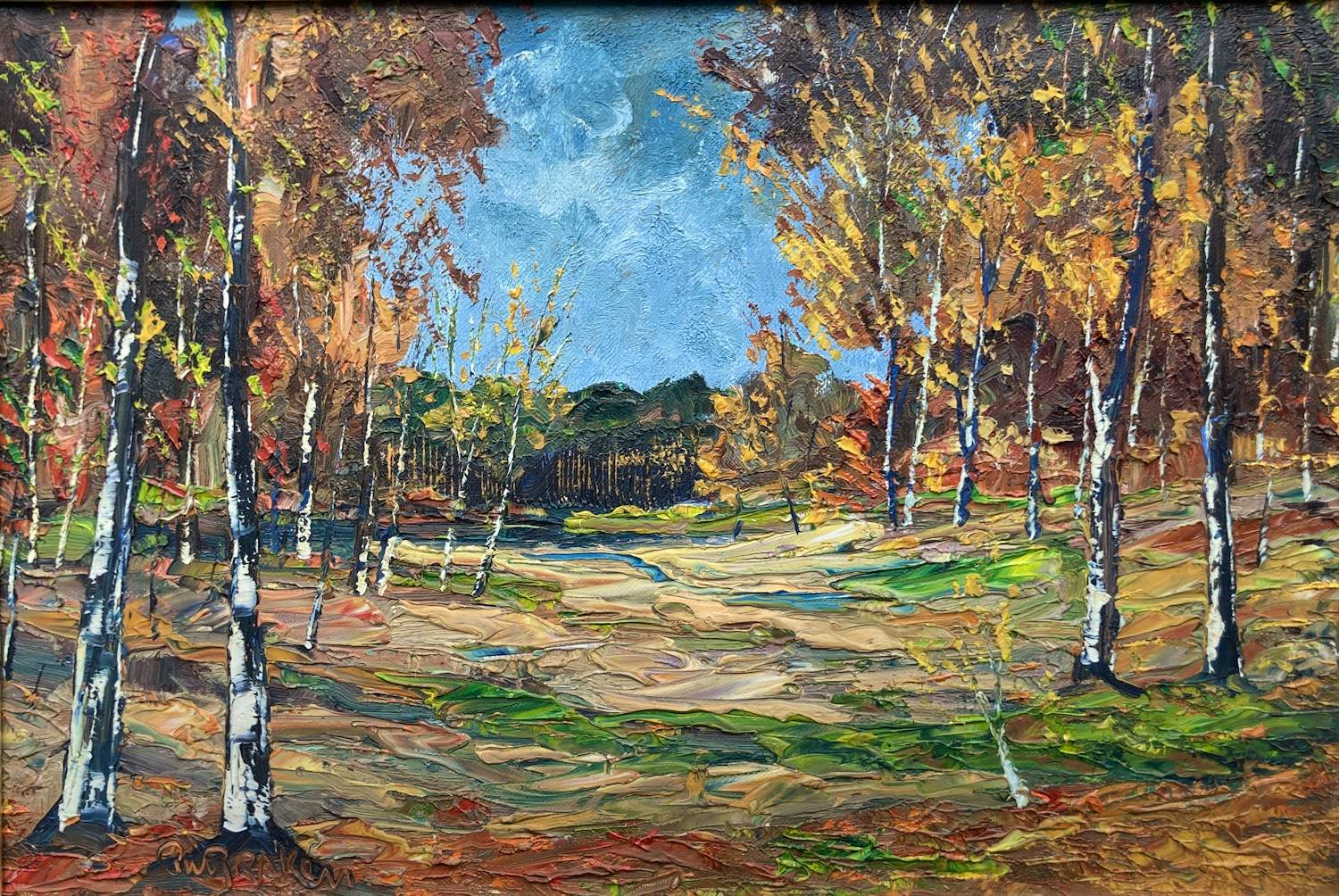 Peter van den Braken - herfst open boszicht verkocht voor € 100!