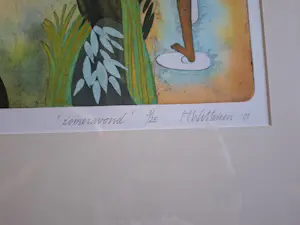 Hollie Witteveen - Zomeravond ingelijst schilderij prachtige staa kopen? Bied vanaf 50!
