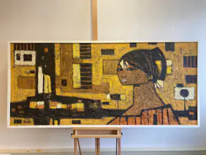 Ivan Sedlisky - Olieverf op board , Titel onbekend – ca. 1970 kopen? Bied vanaf 1000!