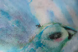 Onbekend - Acryl op papier, Compositie met figuren - Ingelijst (Zeer Groot) kopen? Bied vanaf 100!