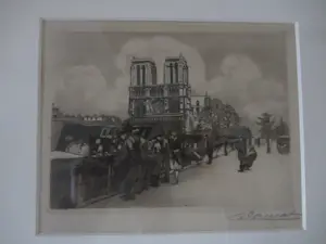 Onbekend - 6 ingelijste gravures Parijs kopen? Bied vanaf 100!
