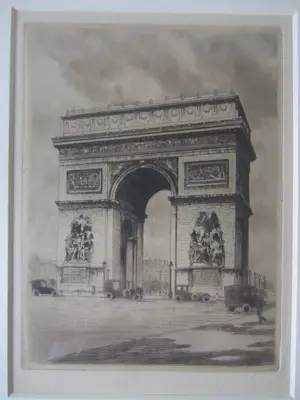 Onbekend - 6 ingelijste gravures Parijs kopen? Bied vanaf 100!