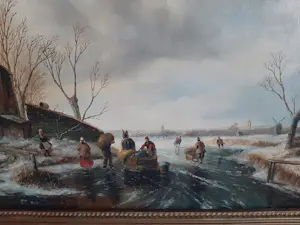 Jacques van Eck - Oud-hollands wintertafereel. kopen? Bied vanaf 270!