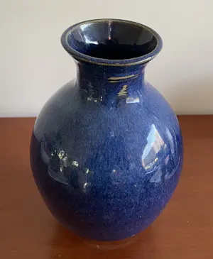 Onbekend - Pottery La Meuse Reuver - Blauwe Studio aardewerken vaas kopen? Bied vanaf 20!