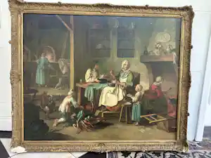 Jacob Akkersdijk - Keukentafereel (Leerling) verkocht voor € 500!