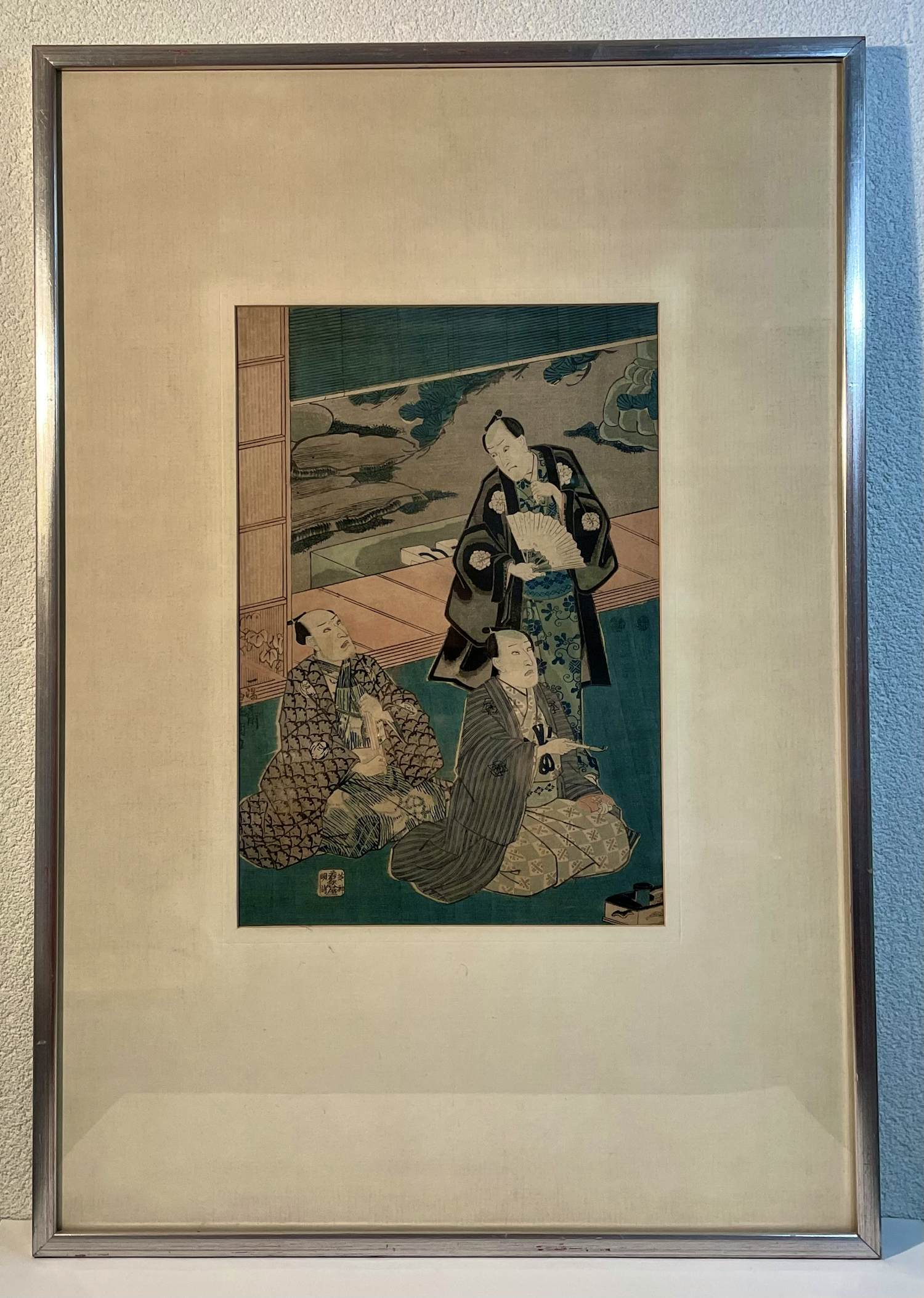 Toyokuni Utagawa II - Kabuki acteurs - "Gathering at the house of Ichikawa Danjūrō VIII". kopen? Bied vanaf 80!