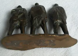 Brons (Onbekend) - Bronzen beeld , Drie Mannen kopen? Bied vanaf 100!