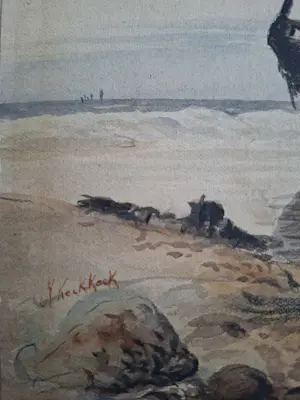 Johannes H B Koekkoek - Gestrand kopen? Bied vanaf 20!