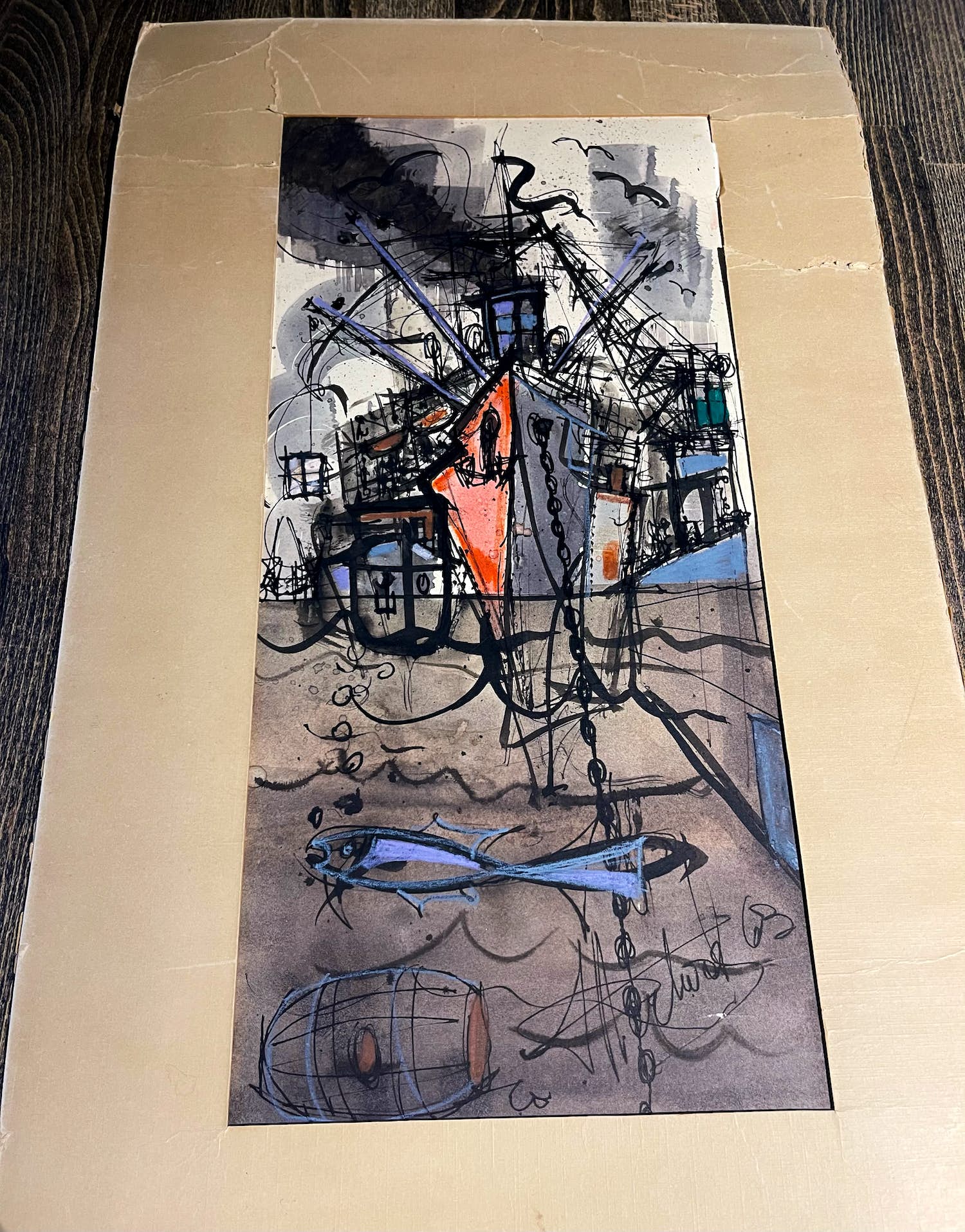 Guido Louis Wolfaert - Aquarel boot kopen? Bied vanaf 60!