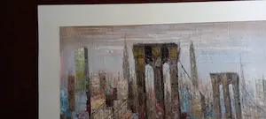 Niet of onleesbaar gesigneerd - New york Brooklyn Bridge kopen? Bied vanaf 1!