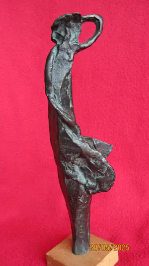 Brons (Onbekend) - Man en vrouw in de wind. kopen? Bied vanaf 150!