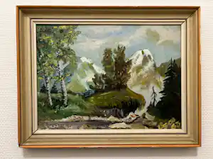 Buy Onbekend - Olieverfschilderij - Hand gesigneerd - 1963? Bid from 20!