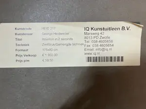 George Heidweiller - Houston in 2 seconds kopen? Bied vanaf 195!