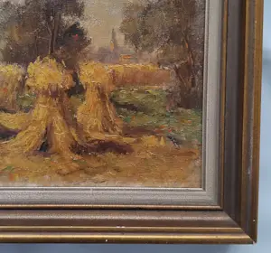 Clemens Wolters - Landschap met hooibergen kopen? Bied vanaf 50!