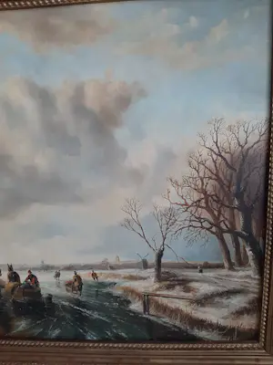 Jacques van Eck - Oud-hollands wintertafereel. kopen? Bied vanaf 270!