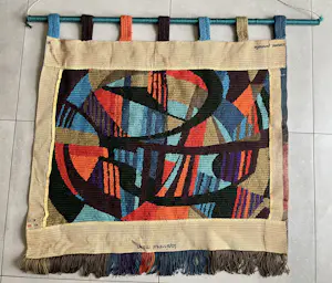 Onbekend - Seventies Welcomme Pernelle abstract wand tapijt kopen? Bied vanaf 50!