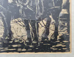 Onbekend - Paarden aan de kade. Monogram. kopen? Bied vanaf 20!