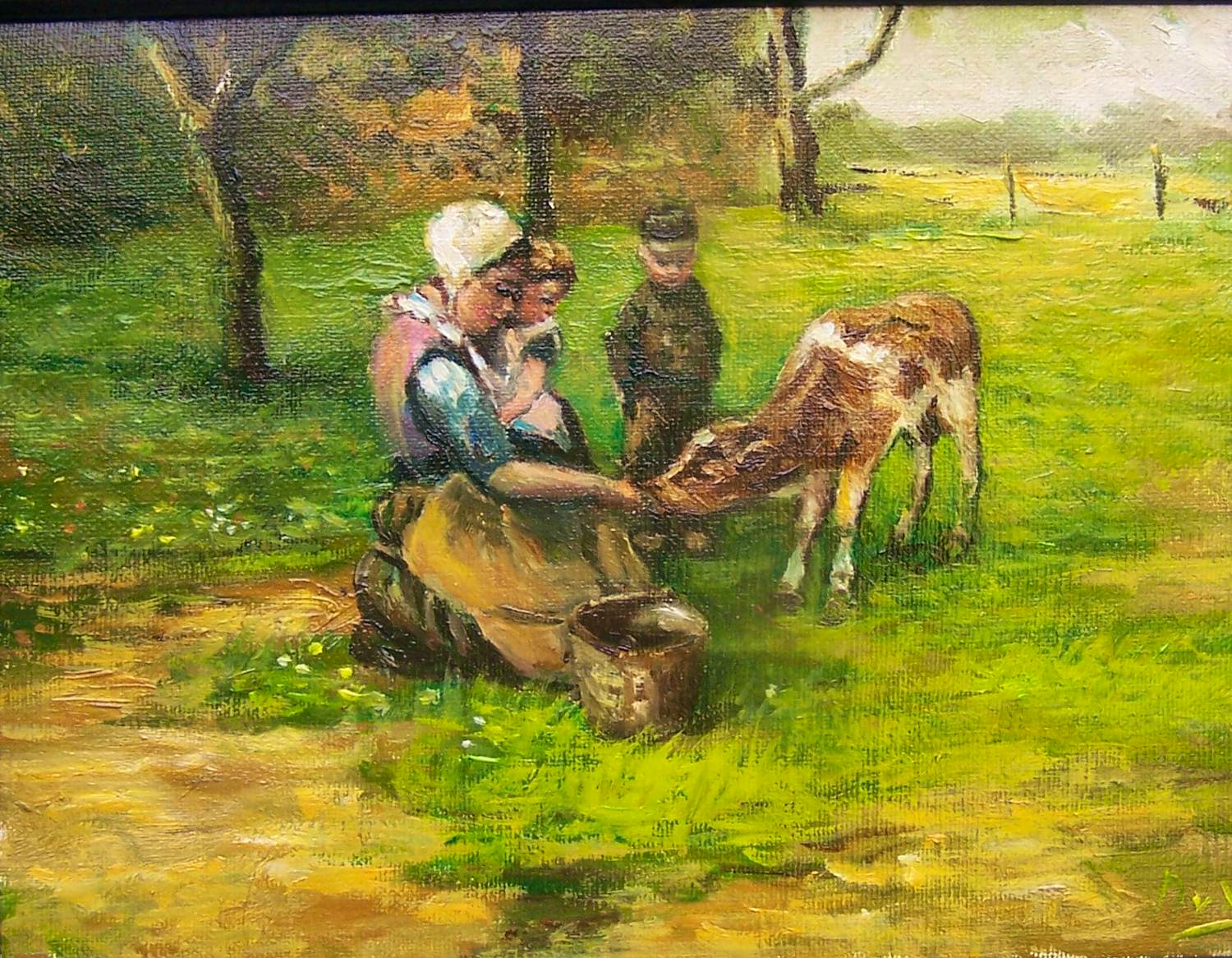 Onbekend - Moeder en kinderen met kalfje. kopen? Bied vanaf 10!